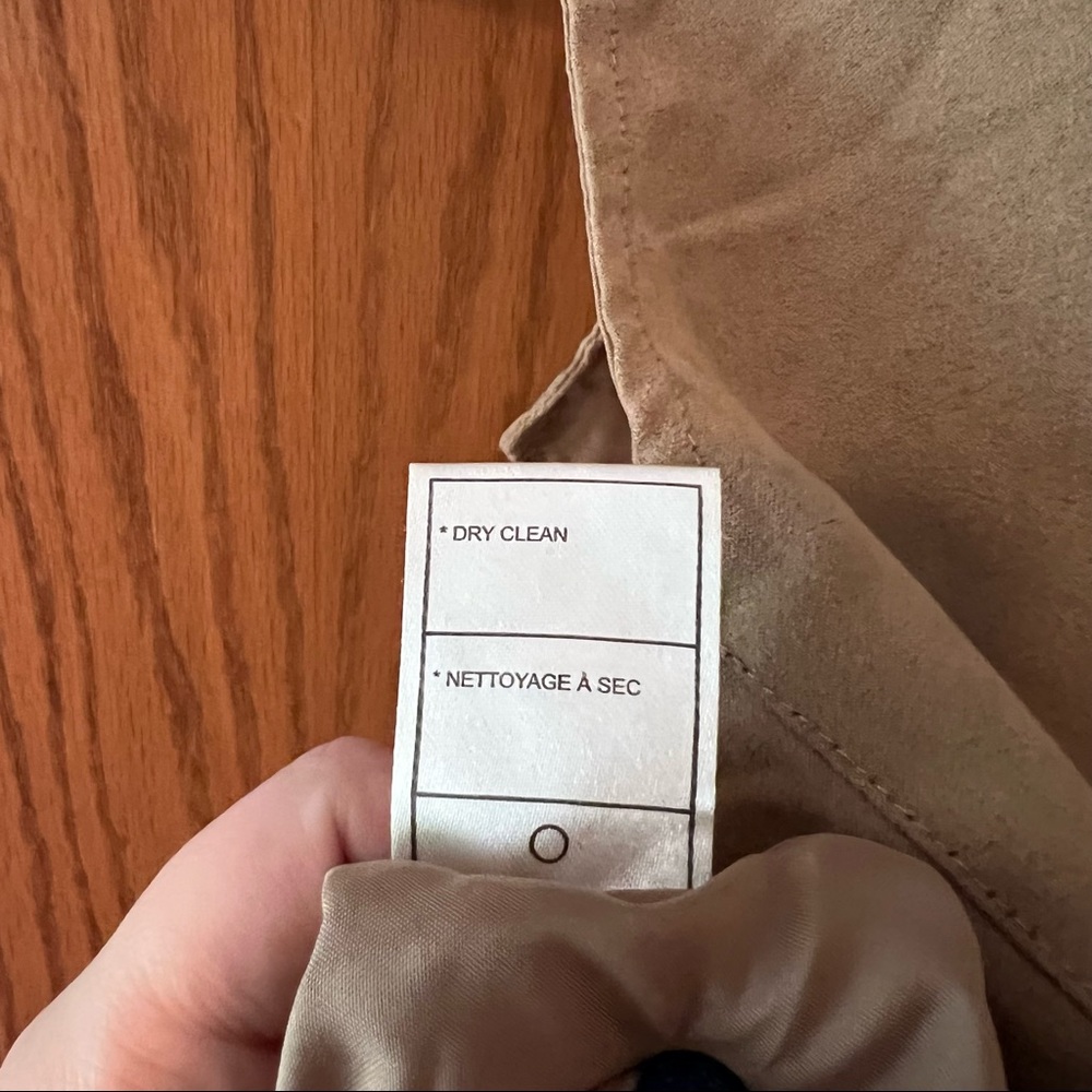 Jack by BB Dakota Faux Suede Tan Vest Size XS Western Moto Layers Fall Drape - Picture 13 of 14
